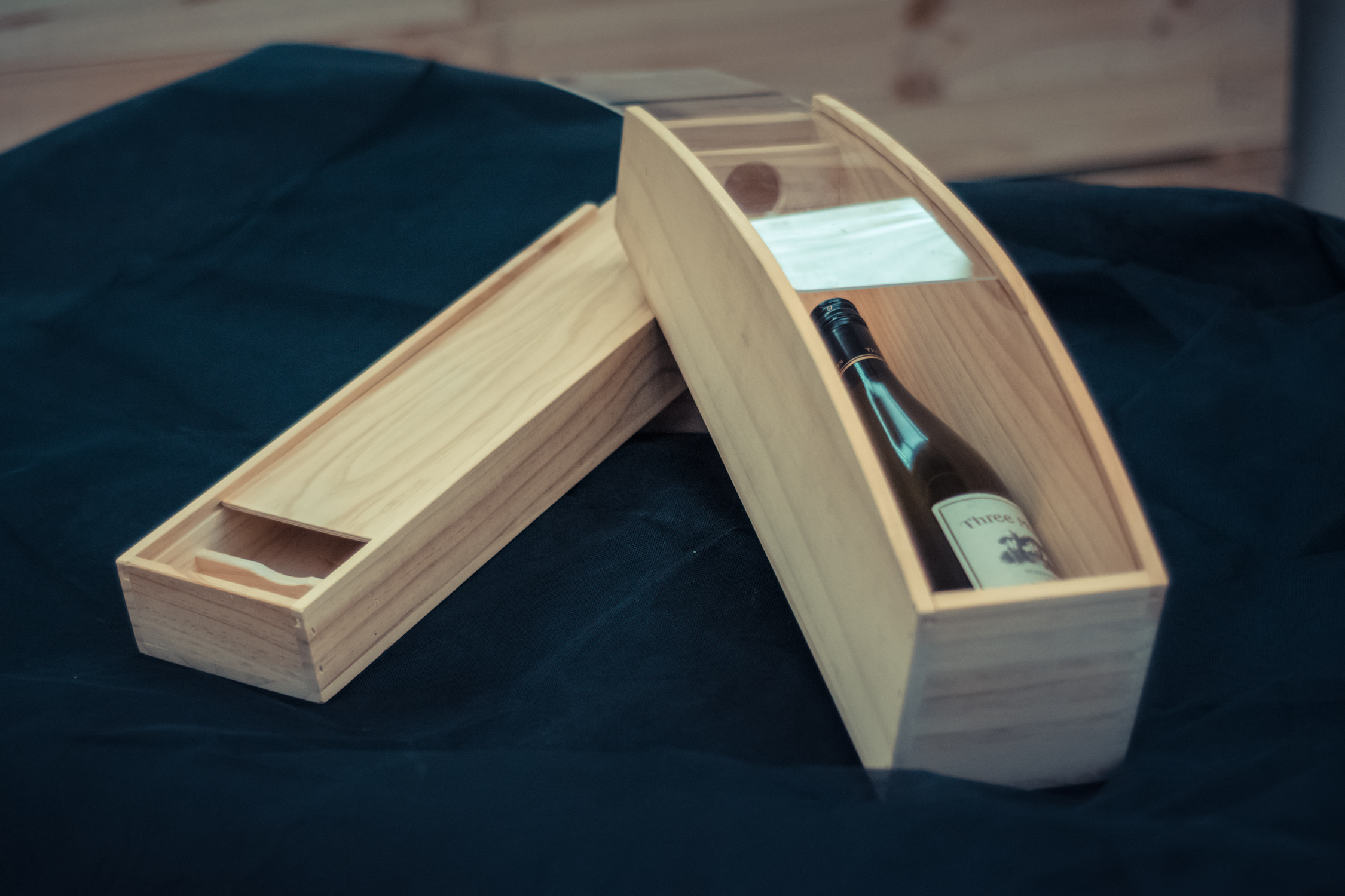 timber presentation boxes